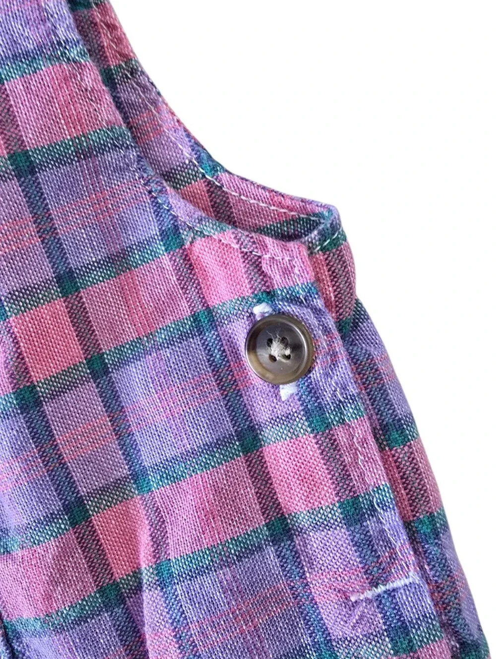 Vintage L.L.Bean Baby Plaid Shortalls